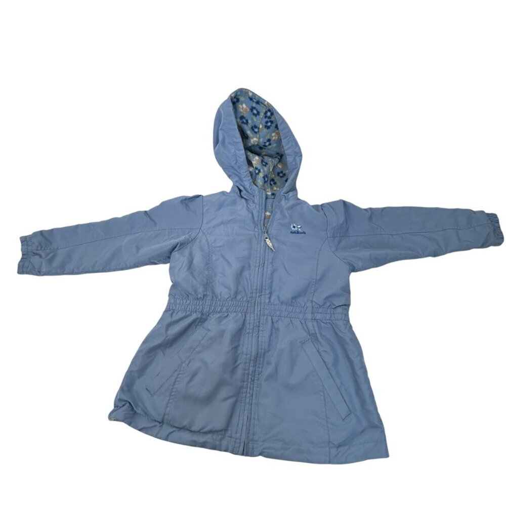 Vintage OshKosh B'Gosh Girl's‎ Reversible Jacket with Hood | Blue & Floral